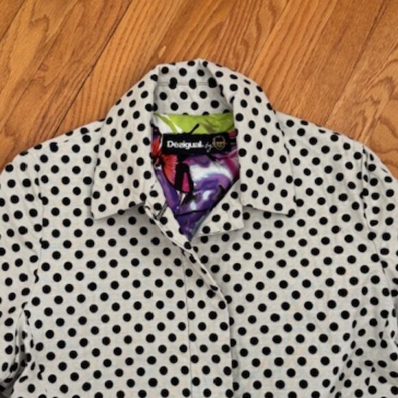 Desigual Black and White Coat Size 14 - Picture 2 of 8